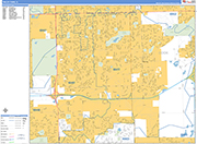 Tinley Park  Wall Map Basic Style